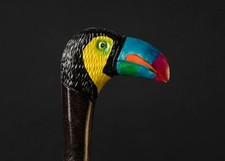 Hand carved wooden toucan bird