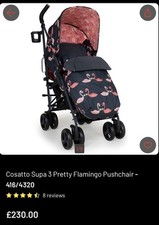 Cosatto Supa 3 Pretty Flamingo Pushchair - Pink/Blue (CT5051)