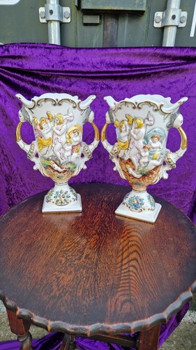 Pair vintage alcobaca - pair, of