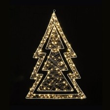 Double Twinkling Tree Pinwire Christmas Light Xmas Decoration 80cm - New Boxed