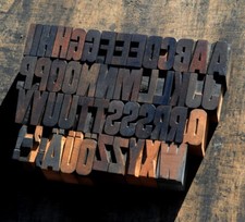 Alphabet mm letterpress - a-z,