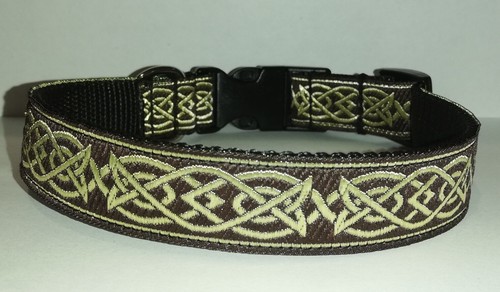 Brown and gold celtic design - and,