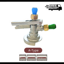 A TYPE Keg Coupler + Metal Gas & Beer fittings