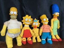 The Simpsons Plush Doll Set Bart Lisa Homer Marge Maggie Vintage 1990 1997 Fox