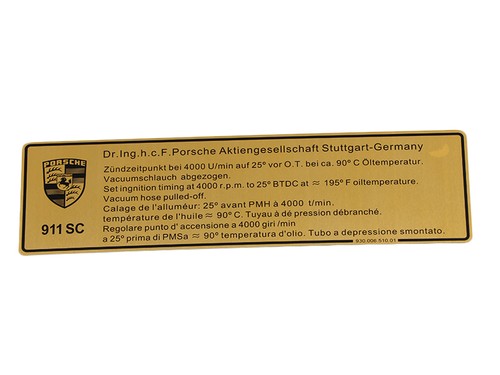 Sticker ignition timing - , 4000