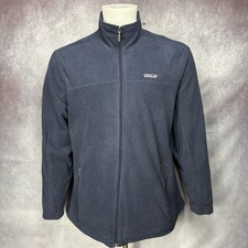 Patagonia Men's Large Navy Blue Lightweight Fleece Jacket Full Zip Pockets