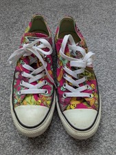 Converse Chuck Taylor All Star Low Top  Skulls Floral Tropical Print Sneakers 