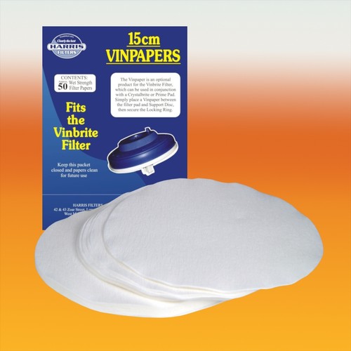 15cm vinbrite filter papers - vinbrite,