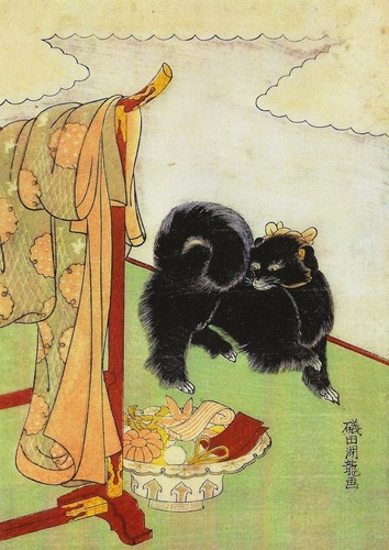 Postcard isoda koryusai chin - postcard, "chin