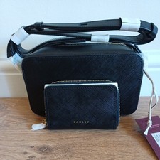 Radley Beech Row Black Bundle-Mini Crossbody & Small Zip Purse- Matching Set