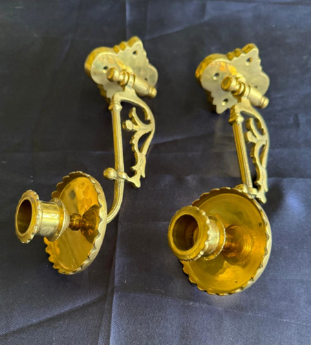 Antique brass double - brass, piano