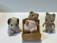 Sylvanian Families Baby Cot Kitten Bear Dog Pup Cub