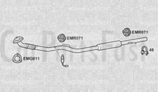 EXGM2007 FRONT  SILENCER BOX Vauxhall Agila 1.2 Petrol Hatch 06/2000 to 02/2001