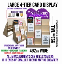 CARD DISPLAY STAND 4 TIER EASY