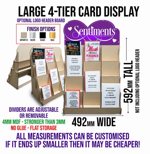 Card display stand - stand, tier