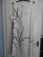 MARLA WYNNE SLEEVELESS DRESS ECRU/BLACK SIZE 2X NWOT