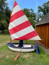 Sailing Rowing Dinghy Tender 88" x 48" 3 Metre mast Row Boat
