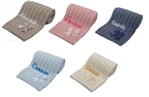 Personalised baby cable knit - baby,