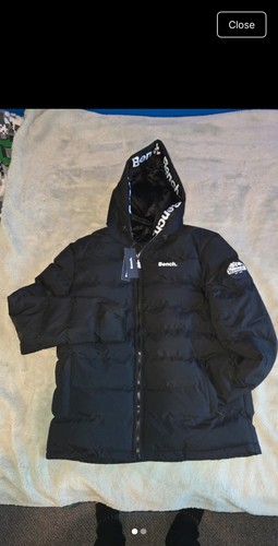 Men bench black - black, puffer