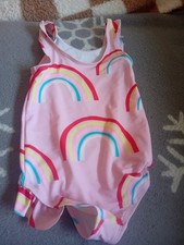 Girls rainbow swimsuit m&s