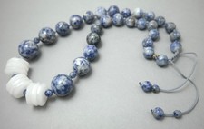 Lola Rose chunky blue sodalite gemstone semi precious necklace 62cm  length 