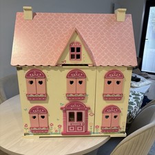 ELC  Rosebud Cottage Wooden Dolls House and accessories