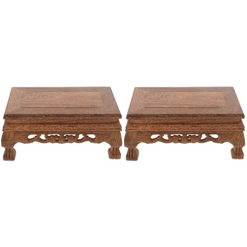 Wooden table lamp plant stand - wooden,