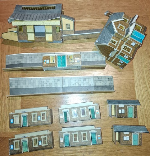 Model railway station - railway,