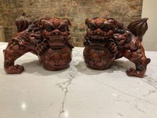 Pair Of Vintage Red Resin