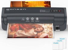 A4 Laminator Machine with 60 Laminating Pouches, Never Jam Technolagy, 270Mm/Min