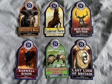 6 NEWMANS BREWERY. South Wales. Beer pump clips. (Set A)