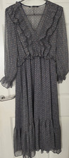 ZARA paisley ruffle V-neck