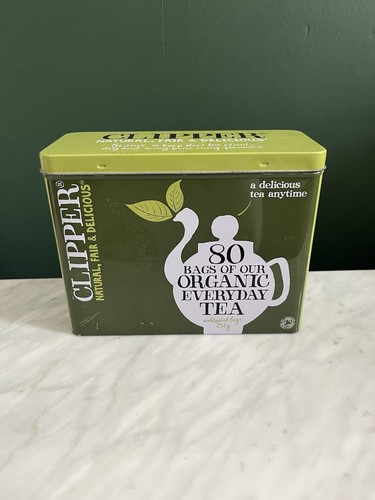 Empty clipper tea tin - empty,