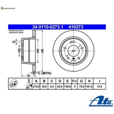 2x Brake Disc 24.0110-0273.1