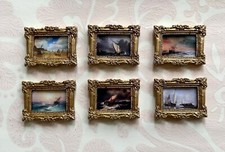 6 x Dolls House Oil Paintings