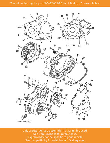 Yamaha cover crankcase - yamaha, 3