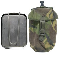 Genuine British Army Surplus Mess Tins in DPM Camo Utility Pouch