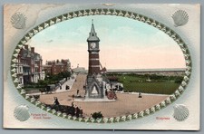 SKEGNESS Postcard 1911 Parade Clock Tower Ladder in use Lincolnshire Embossed