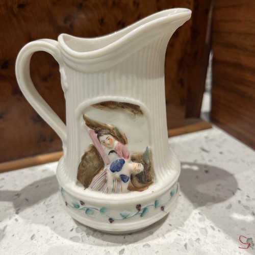 C19th parian ware 11cm - parian, jug
