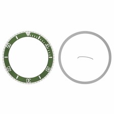ROTATING BEZEL + INSERT FOR ROLEX SEADWELLER WATCH 16600, 16660 GREEN STAINLESS