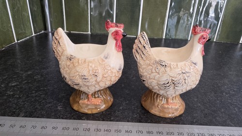 Vintage chicken ceramic egg - chicken,