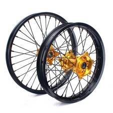 For Suzuki 21"/19" Wheels Gold Hubs Set RMZ250 07-24 RMZ 450 05-24 RM-Z 250 450