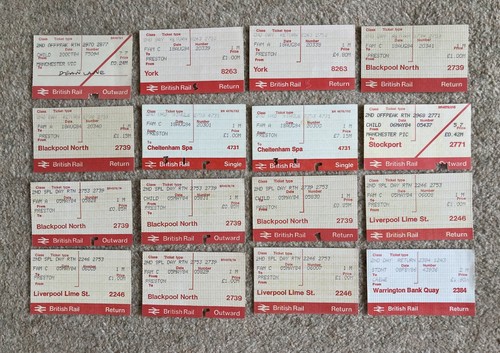 British rail tickets x16 - rail,