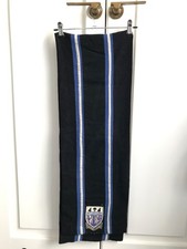 Vintage Wool Striped College University Scarf Mod Scooter Black Green