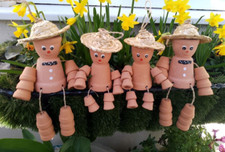 Family terracotta flower pot - flower,