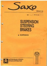 CITROEN SAXO HATCHBACK SUSPENSION SYSTEM ORIGINAL 1996 FACTORY REPAIR MANUAL