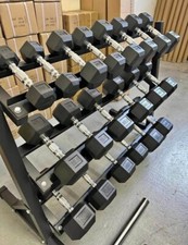 5lbs-50lbs Rubber Dumbbells -