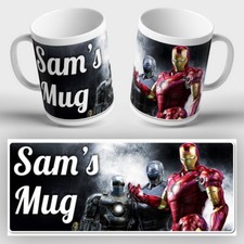 MARVEL PERSONALISED Mug Ceramic or Unbreakable Avengers Iron Man Super Heroes