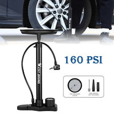 Bicycle Floor Pump 160PSI Bike Air Pump with Gauge Presta & Schrader Valves