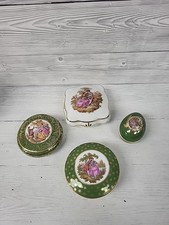 Vintage Limoges Castel Porcelain Trinket Box Bundle Including Egg.PS